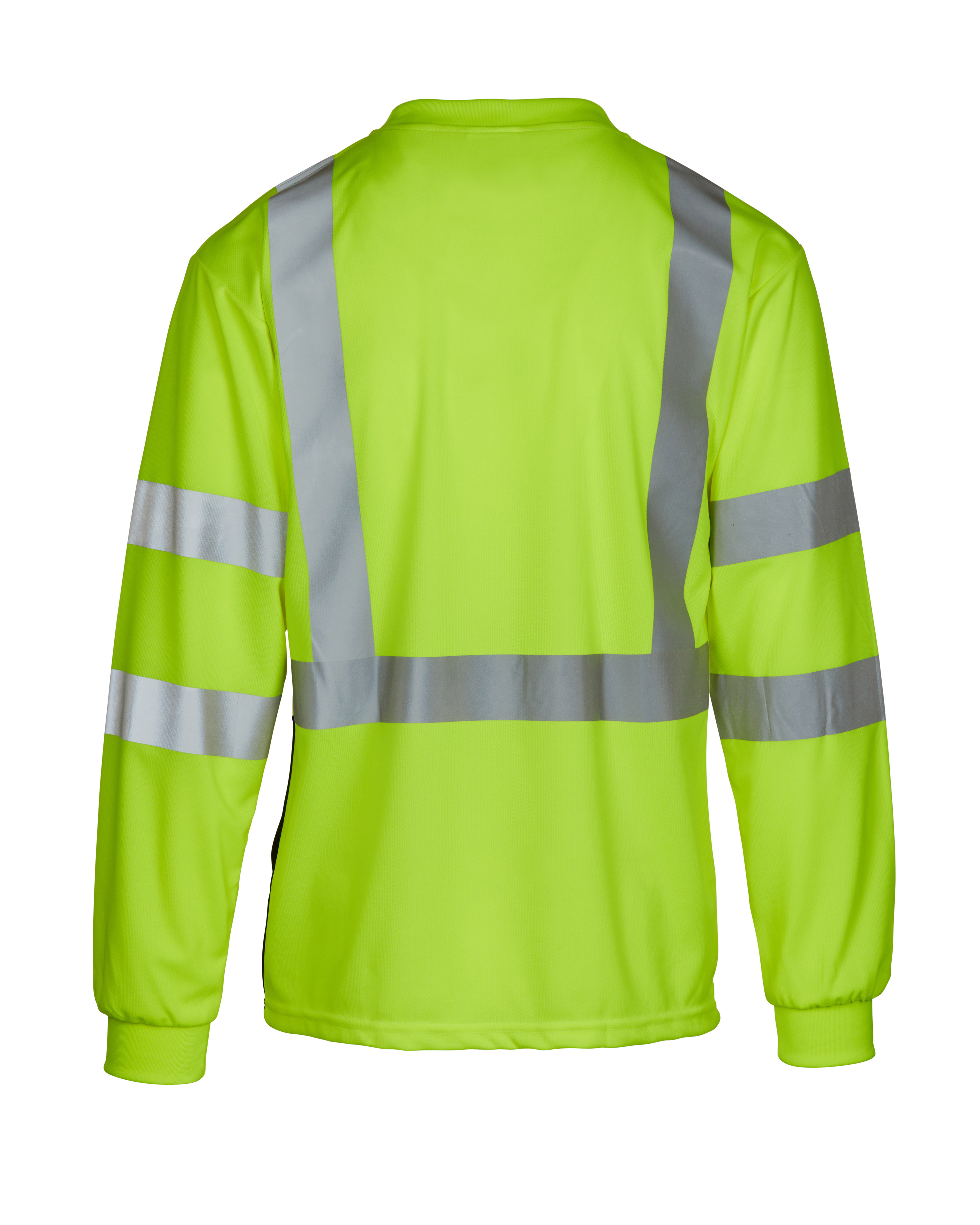 Picture of Max Apparel MAX455 Class 3 Long Sleeve T-shirt, Safety Green/Black Bottom